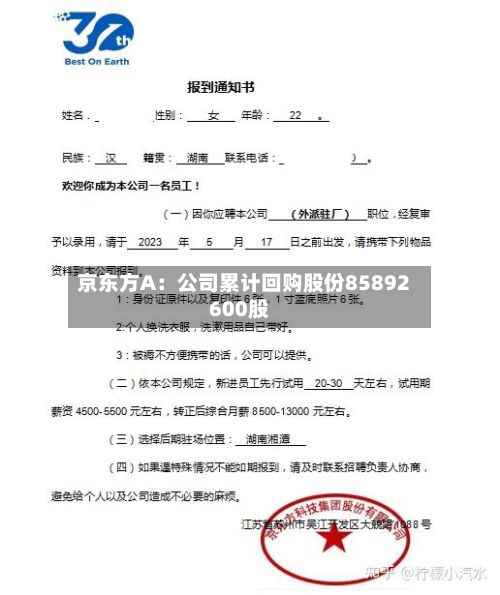 京东方A:公司累计回购股份85892600股-第1张图片