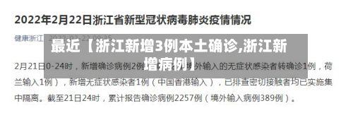最近【浙江新增3例本土确诊,浙江新增病例】-第3张图片