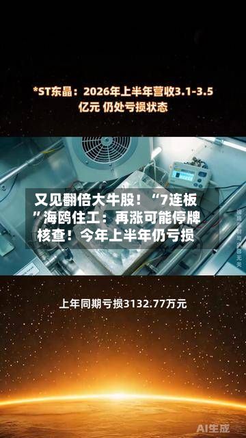 又见翻倍大牛股！“7连板”海鸥住工：再涨可能停牌核查！今年上半年仍亏损-第2张图片
