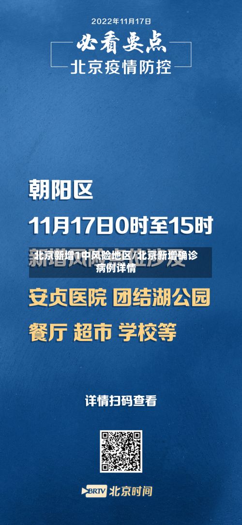 北京新增1中风险地区/北京新增确诊病例详情