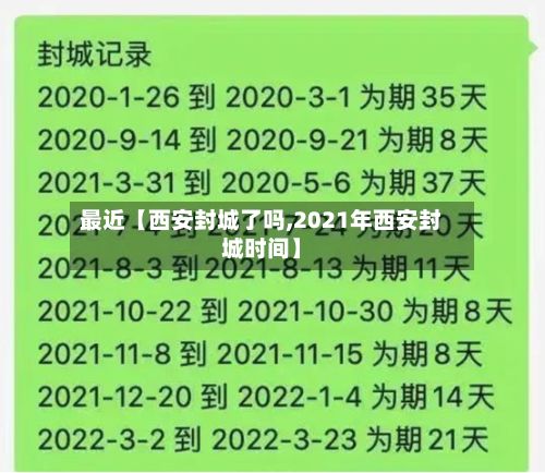 最近【西安封城了吗,2021年西安封城时间】-第3张图片