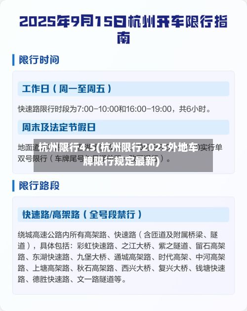 杭州限行4.5(杭州限行2025外地车牌限行规定最新)-第2张图片