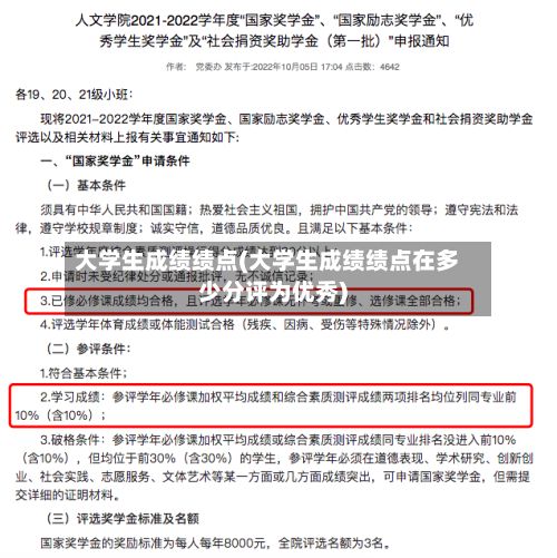 大学生成绩绩点(大学生成绩绩点在多少分评为优秀)-第3张图片