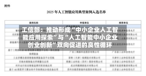 工信部：推动形成“中小企业人工智能应用探索	”与“人工智能中小企业创业创新”双向促进的良性循环-第2张图片