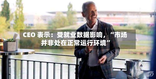 CEO 表示：受就业数据影响	，“市场并非处在正常运行环境”-第2张图片