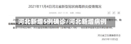 河北新增5例确诊/河北新增病例-第3张图片