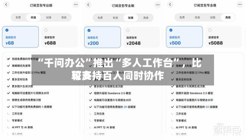 “千问办公”推出“多人工作台”,比较多
可支持百人同时协作
