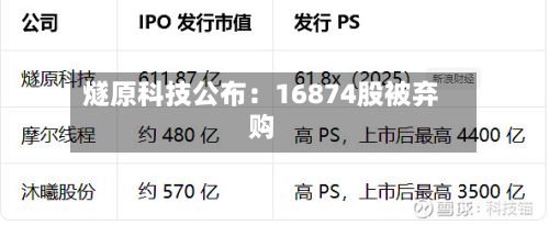 燧原科技公布:16874股被弃购