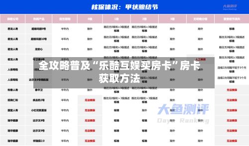 全攻略普及“乐酷互娱买房卡”房卡获取方法-第2张图片