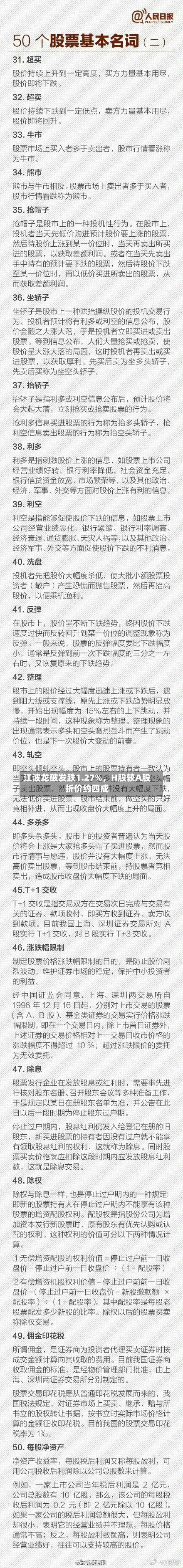 江波龙破发跌1.27%	，H股较A股折价约四成-第2张图片