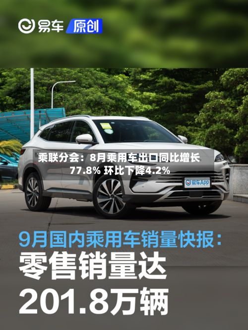 乘联分会:8月乘用车出口同比增长77.8% 环比下降4.2%-第2张图片