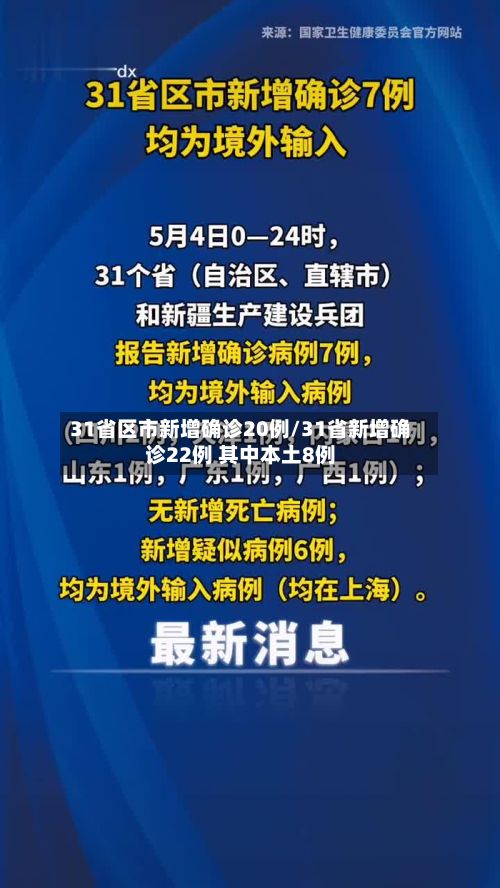 31省区市新增确诊20例/31省新增确诊22例 其中本土8例