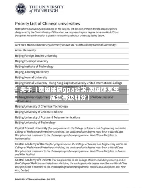 关于【英国读研gpa要求,英国研究生成绩等级划分】