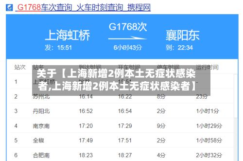关于【上海新增2例本土无症状感染者,上海新增2例本土无症状感染者】-第3张图片