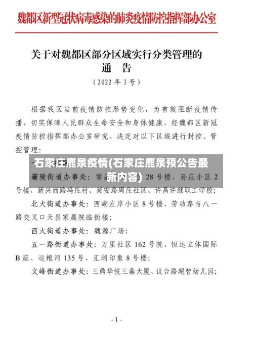 石家庄鹿泉疫情(石家庄鹿泉预公告最新内容)-第3张图片