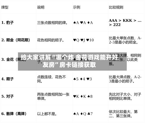给大家讲解“哪个炸 金花游戏能开好友房”房卡链接获取-第2张图片
