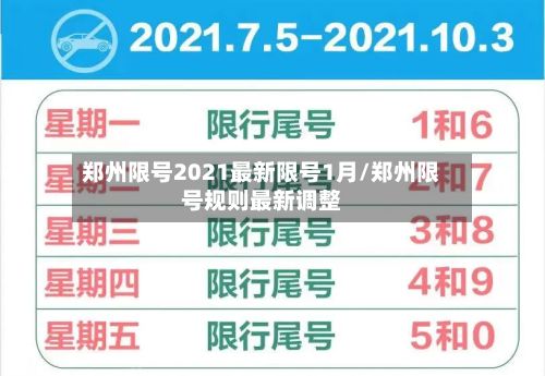 郑州限号2021最新限号1月/郑州限号规则最新调整