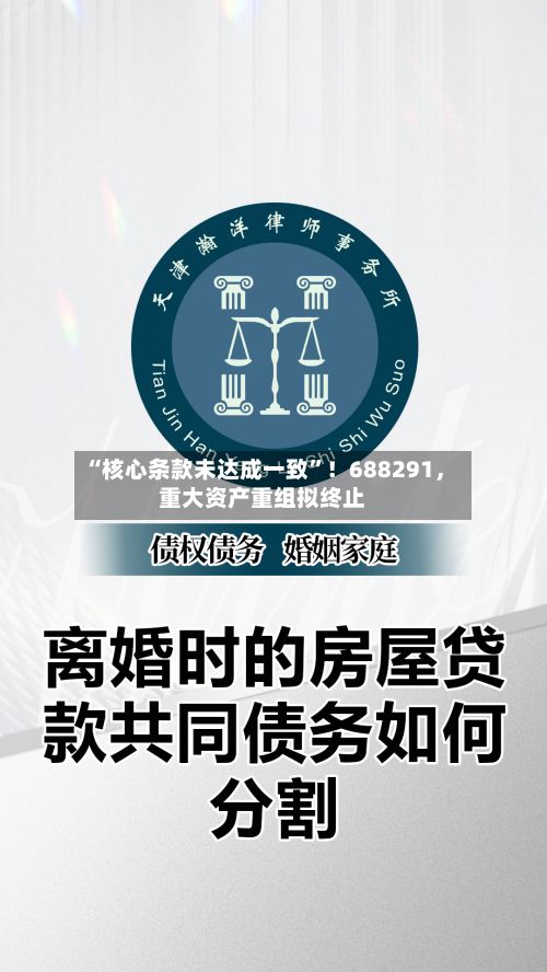 “核心条款未达成一致”！688291，重大资产重组拟终止-第2张图片